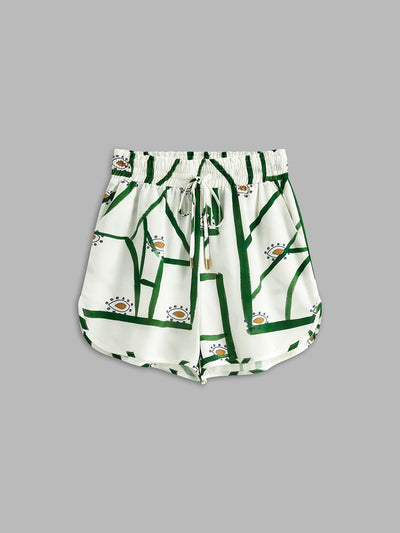 Julia - Print Drawstring Shorts Set