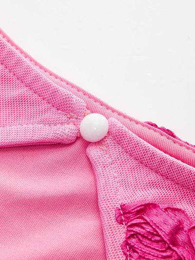 Emily - Romance Floral Backless Mesh Dress