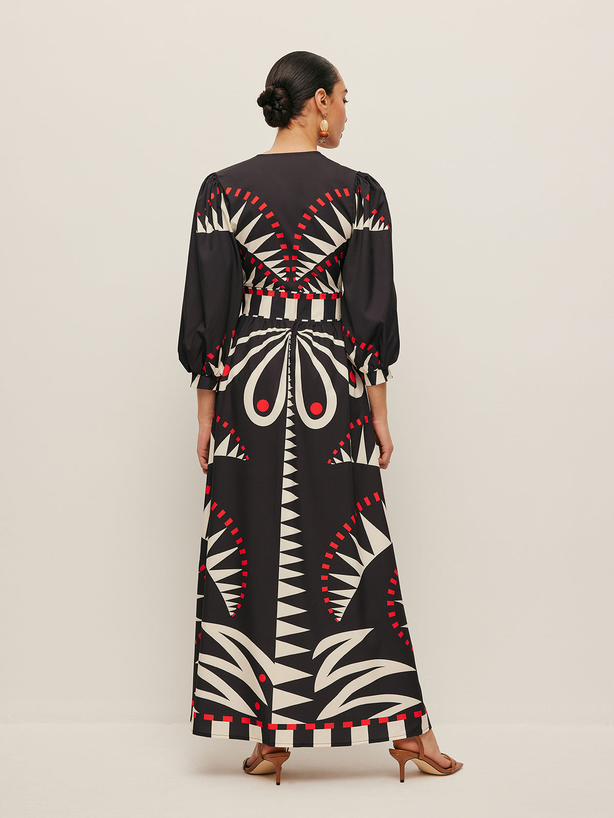 Dinah - Boho Print V-Neck Split Dress