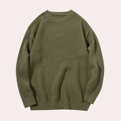 Trond - Casual men's jumper with round neckline
