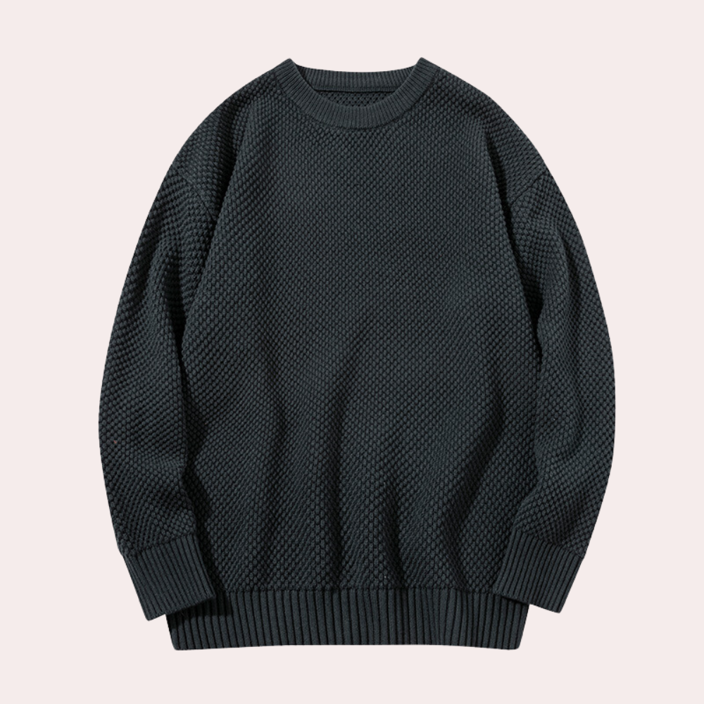 Trond - Casual men's jumper with round neckline