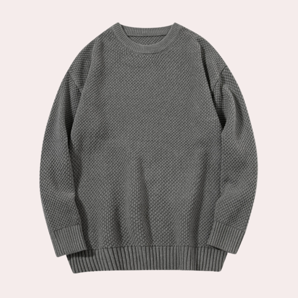 Trond - Casual men's jumper with round neckline