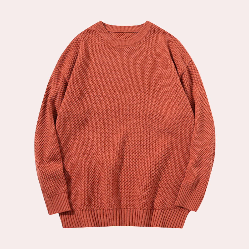 Trond - Casual men's jumper with round neckline