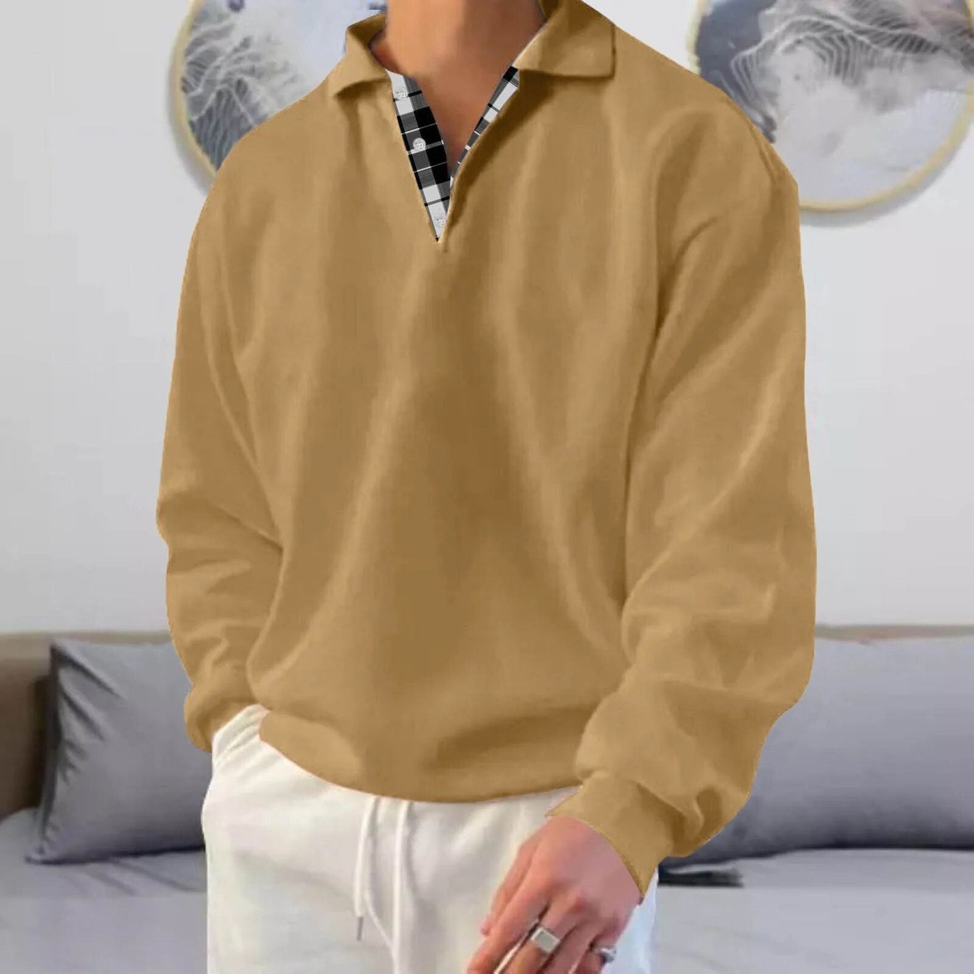 CYRUS - Long-sleeved jumper with V-neckline