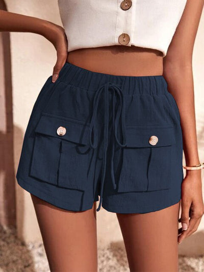 ALISHA - Casual cargo shorts with elasticated waist