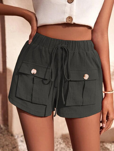 ALISHA - Casual cargo shorts with elasticated waist