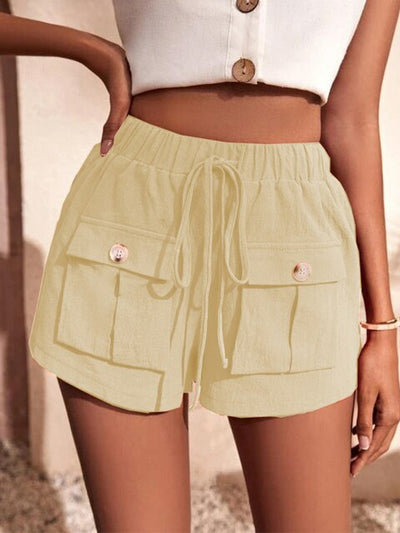 ALISHA - Casual cargo shorts with elasticated waist