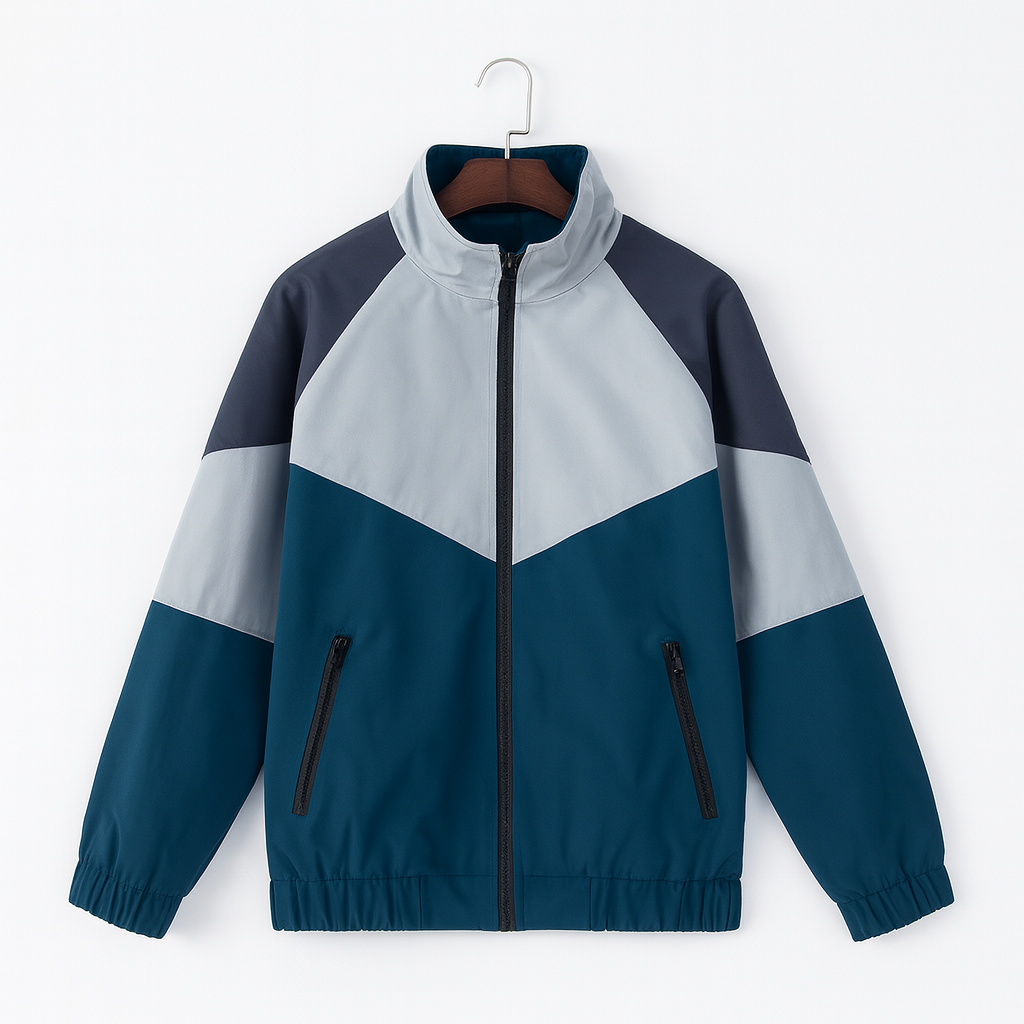 Color block zippered sports jacket - Axton