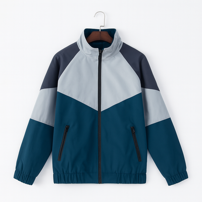 Color block zippered sports jacket - Axton