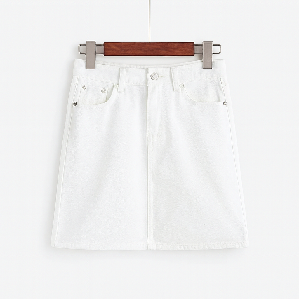 Women's denim short skirt - Auria