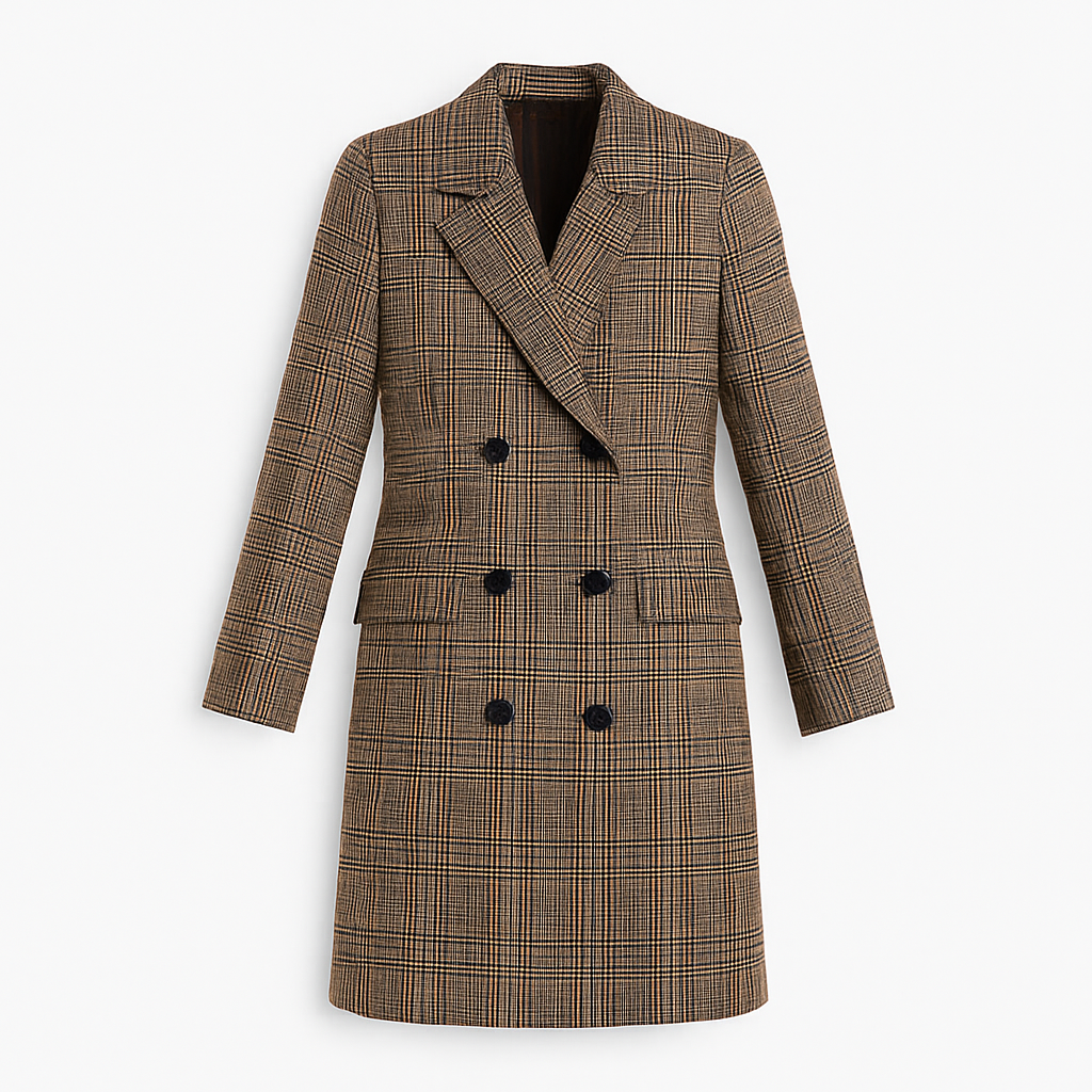 Plaid coat woman - Valleria