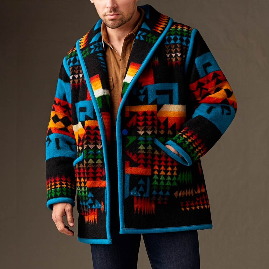 Printed Short Cardigan - Darius