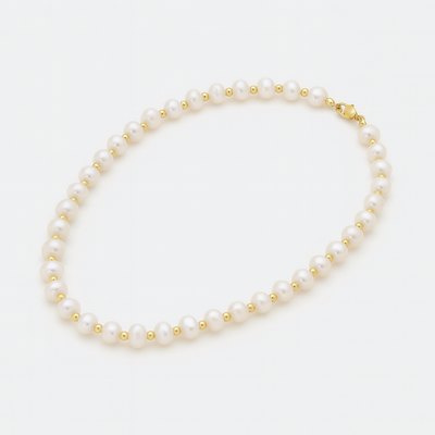 Calienne freshwater pearl necklace with charm