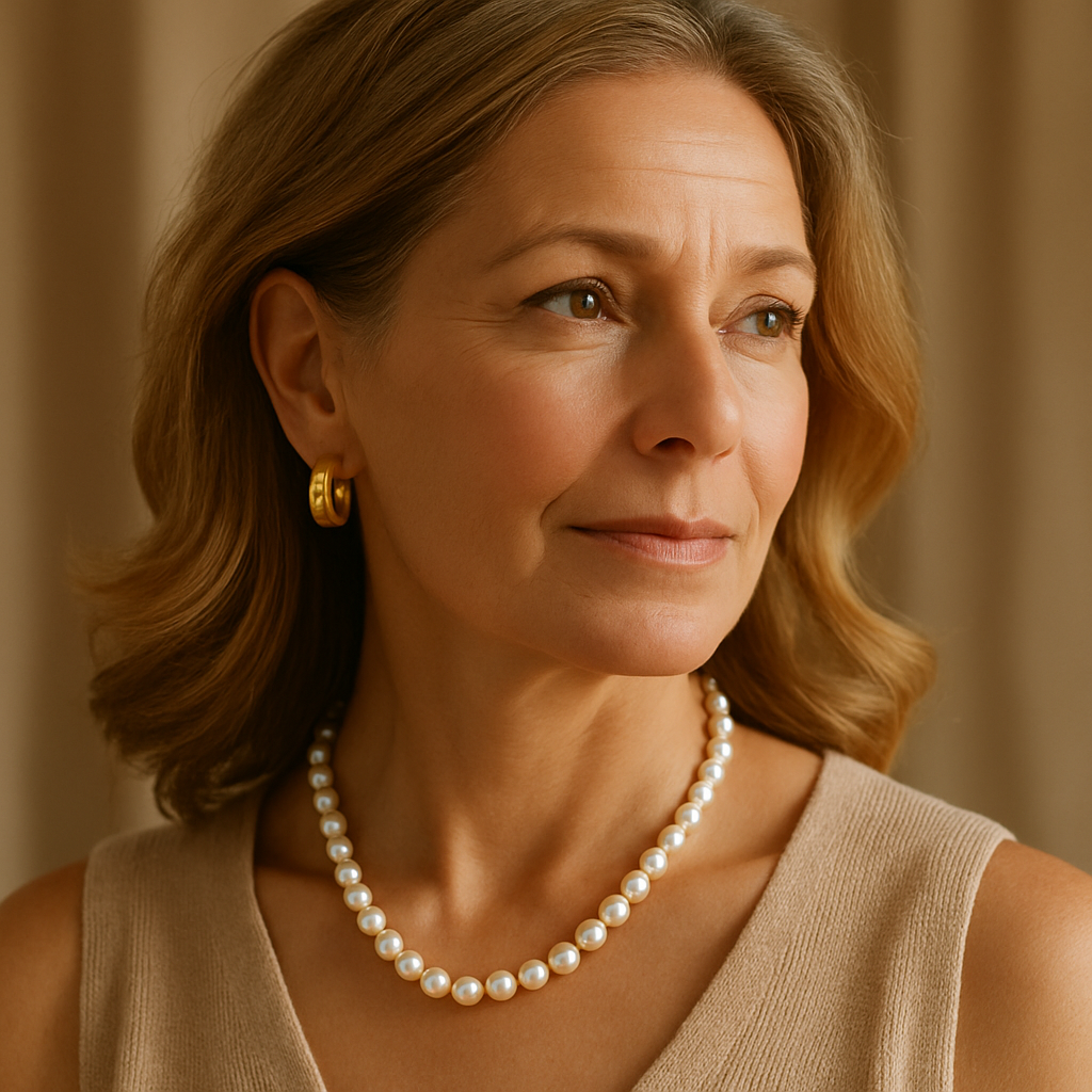 Calienne freshwater pearl necklace with charm