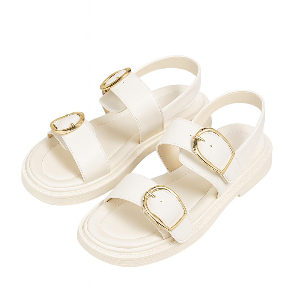 Women's sandals with metal buckles - Liora