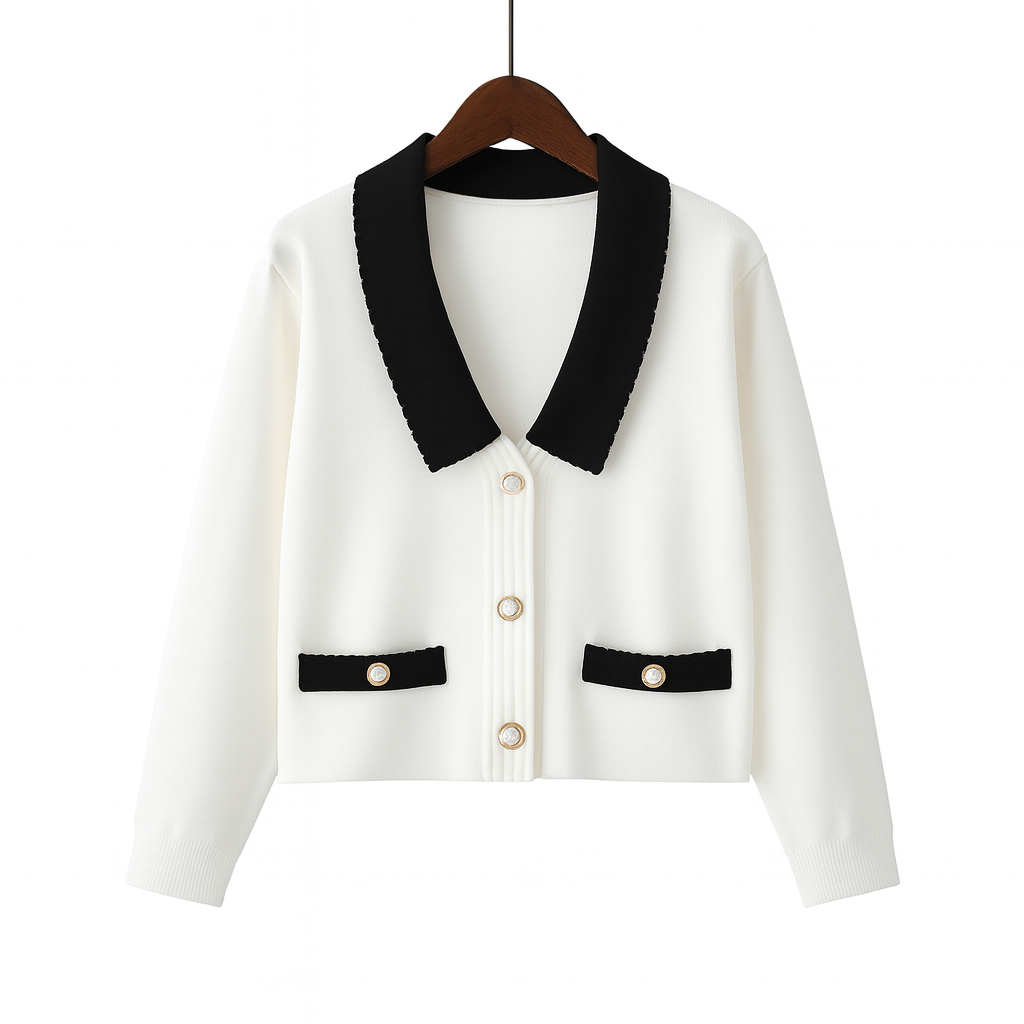 Short structured knitted jacket - Irène