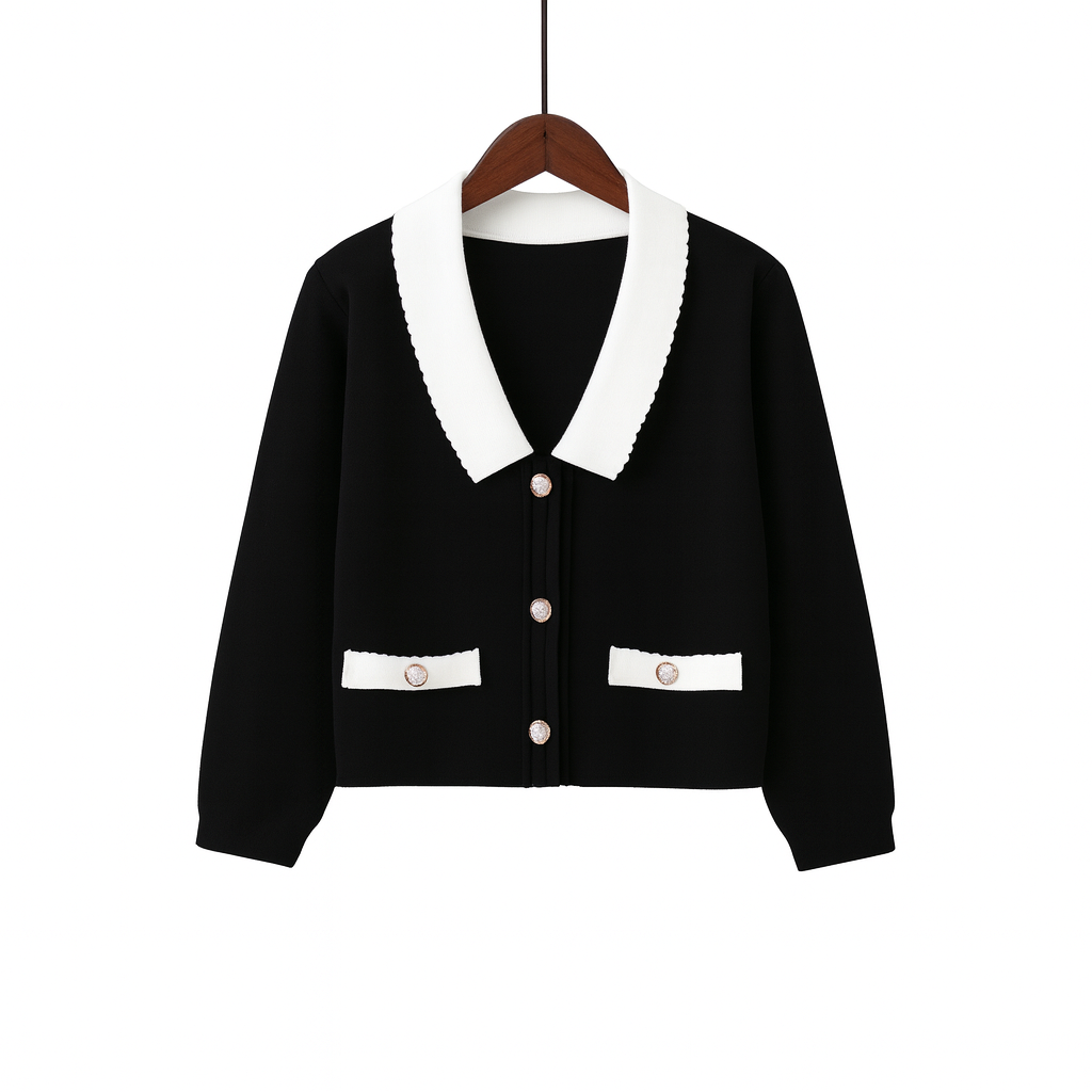 Short structured knitted jacket - Irène