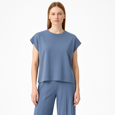 Fluid sleeveless top and pleated pants set - Oriane
