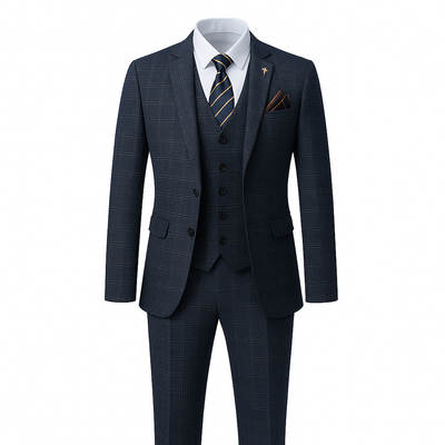 Men's suit with plaid pattern - Silvano