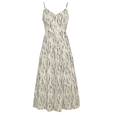 Midi dress with thin straps printed - Noelia