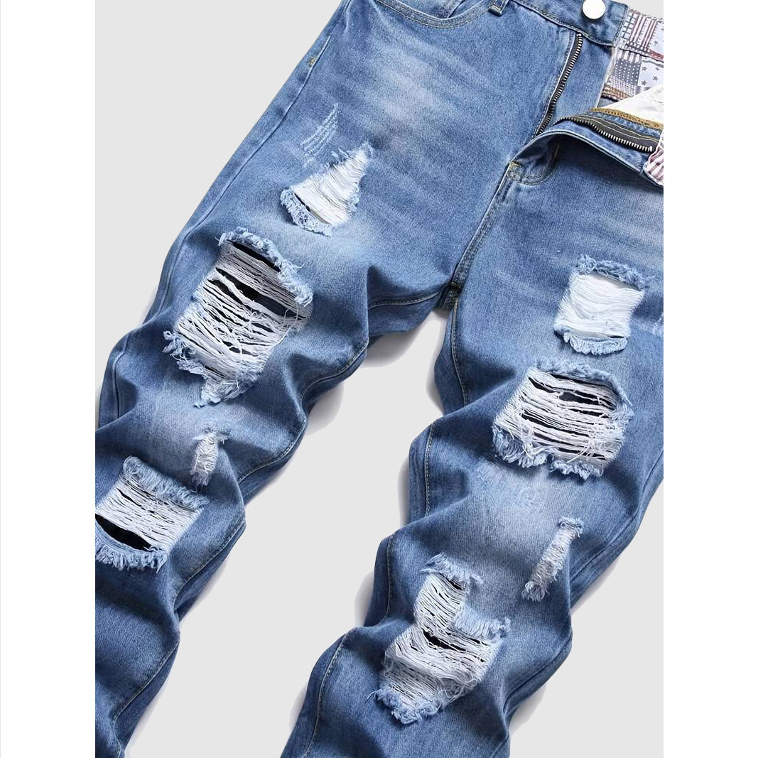 Men's Ripped Denim Jeans - Dorian
