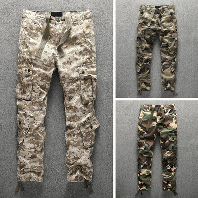 Camouflage cargo trousers