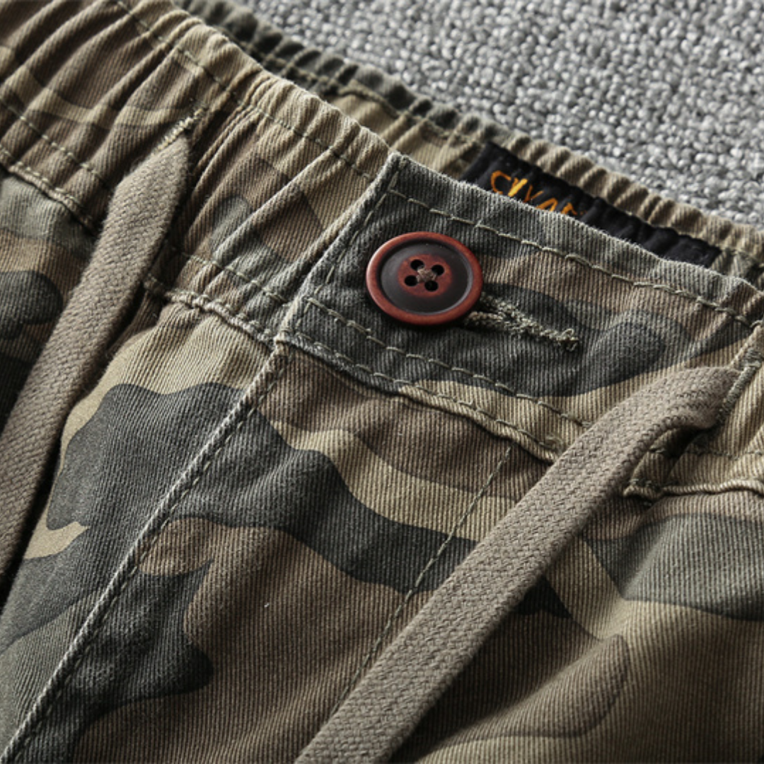 Men's Camo Cotton Cargo Joggers - Calvin