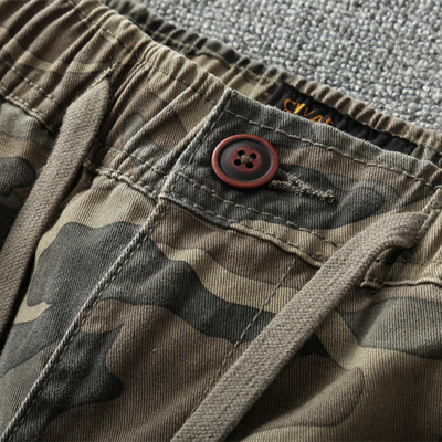 Men's Camo Cotton Cargo Joggers - Calvin