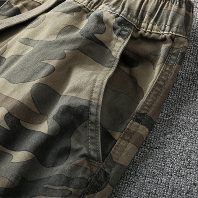 Men's Camo Cotton Cargo Joggers - Calvin