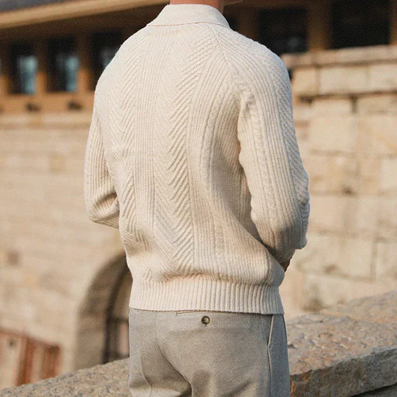 Warm winter jumper for men with a casual cut