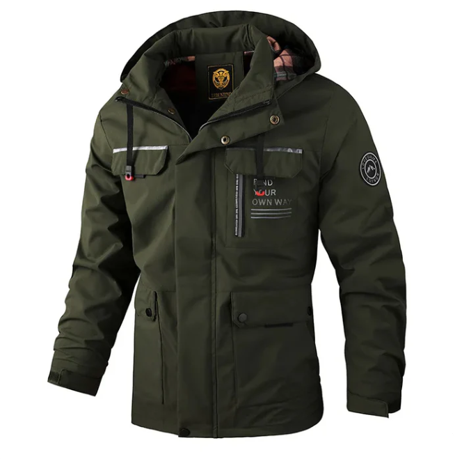 Outdoor Jacket - Men - Multi-Pocket Design - Waterproof Hooded Coat - Marco
