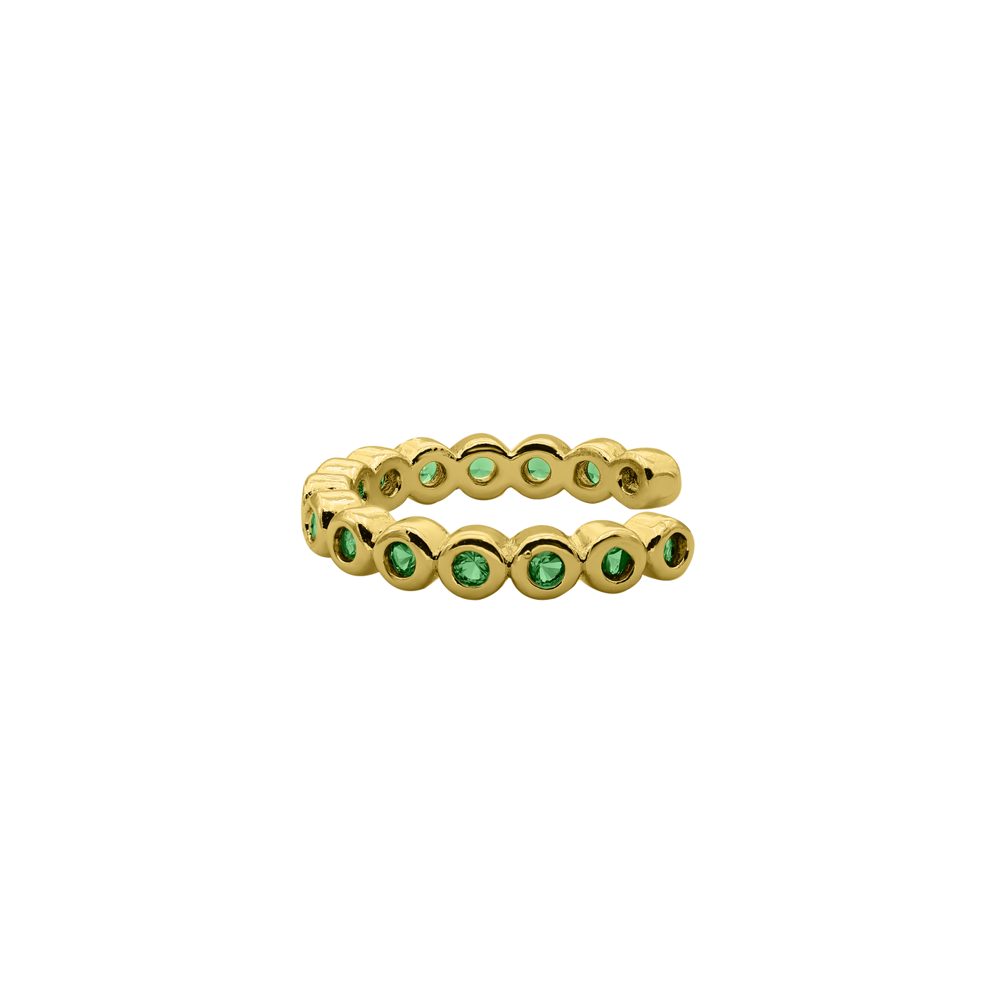 Emerald Glory Earcuff 14K gold-plated