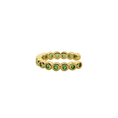 Emerald Glory Earcuff 14K gold-plated