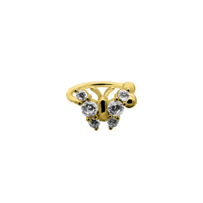 Butterfly earcuff 14K gold-plated