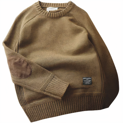 FAIZAN - Knitted patched jumper