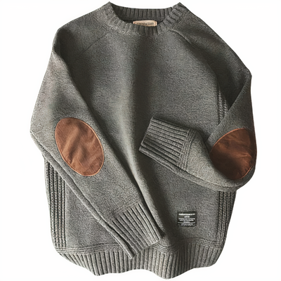 FAIZAN - Knitted patched jumper