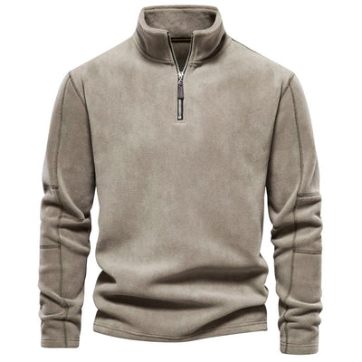 Fleece Pullover - Men - Quarter-Zip High Neck - Lightweight Warmth - Elias