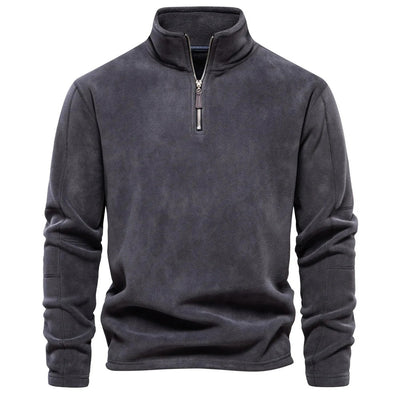 Fleece Pullover - Men - Quarter-Zip High Neck - Lightweight Warmth - Elias
