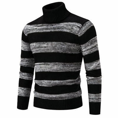 FRANCE - Knitted patchwork jumper for men