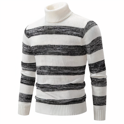 FRANCE - Knitted patchwork jumper for men