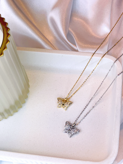 Butterfly chain 14K gold-plated