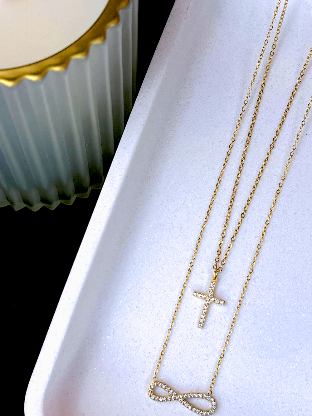 Infinite chain 14K gold-plated