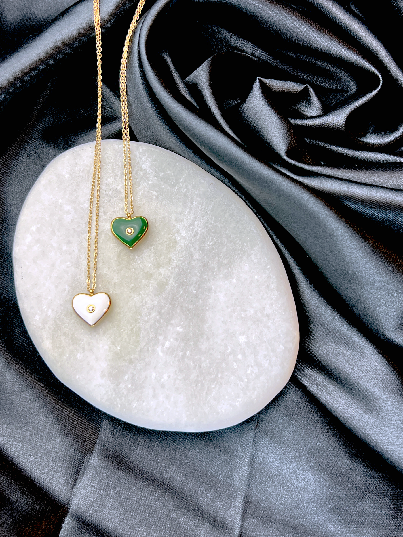 Love Stone Heart 14K gold-plated