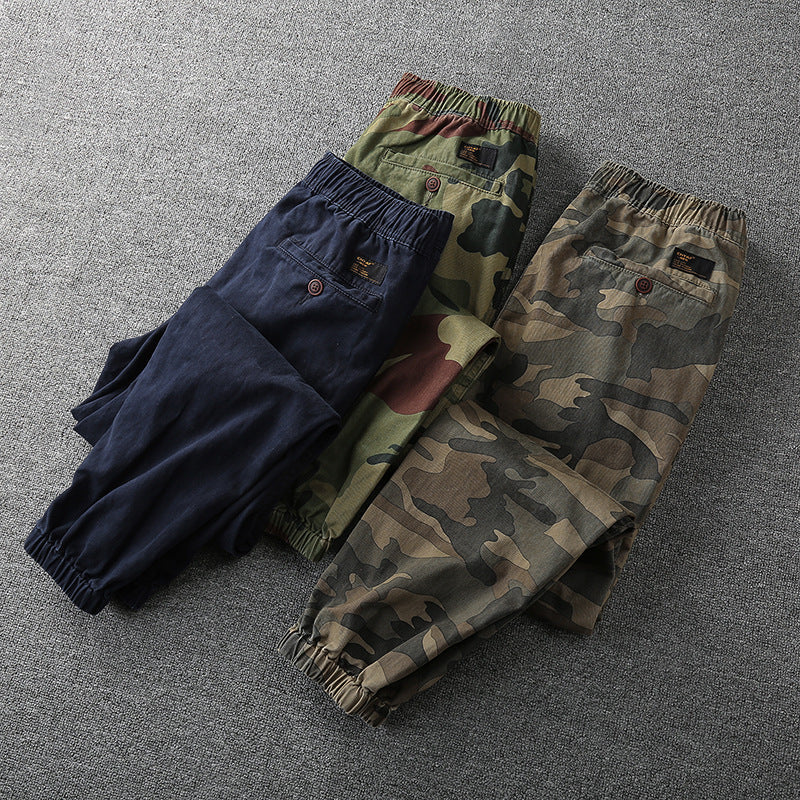 Men's Camo Cotton Cargo Joggers - Calvin