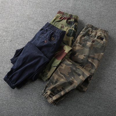Men's Camo Cotton Cargo Joggers - Calvin