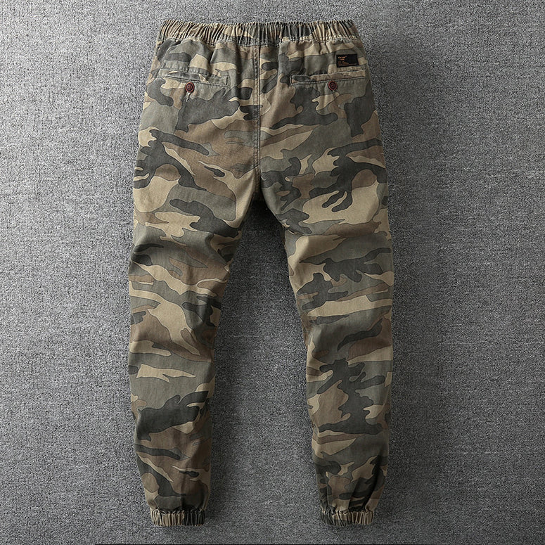 Men's Camo Cotton Cargo Joggers - Calvin
