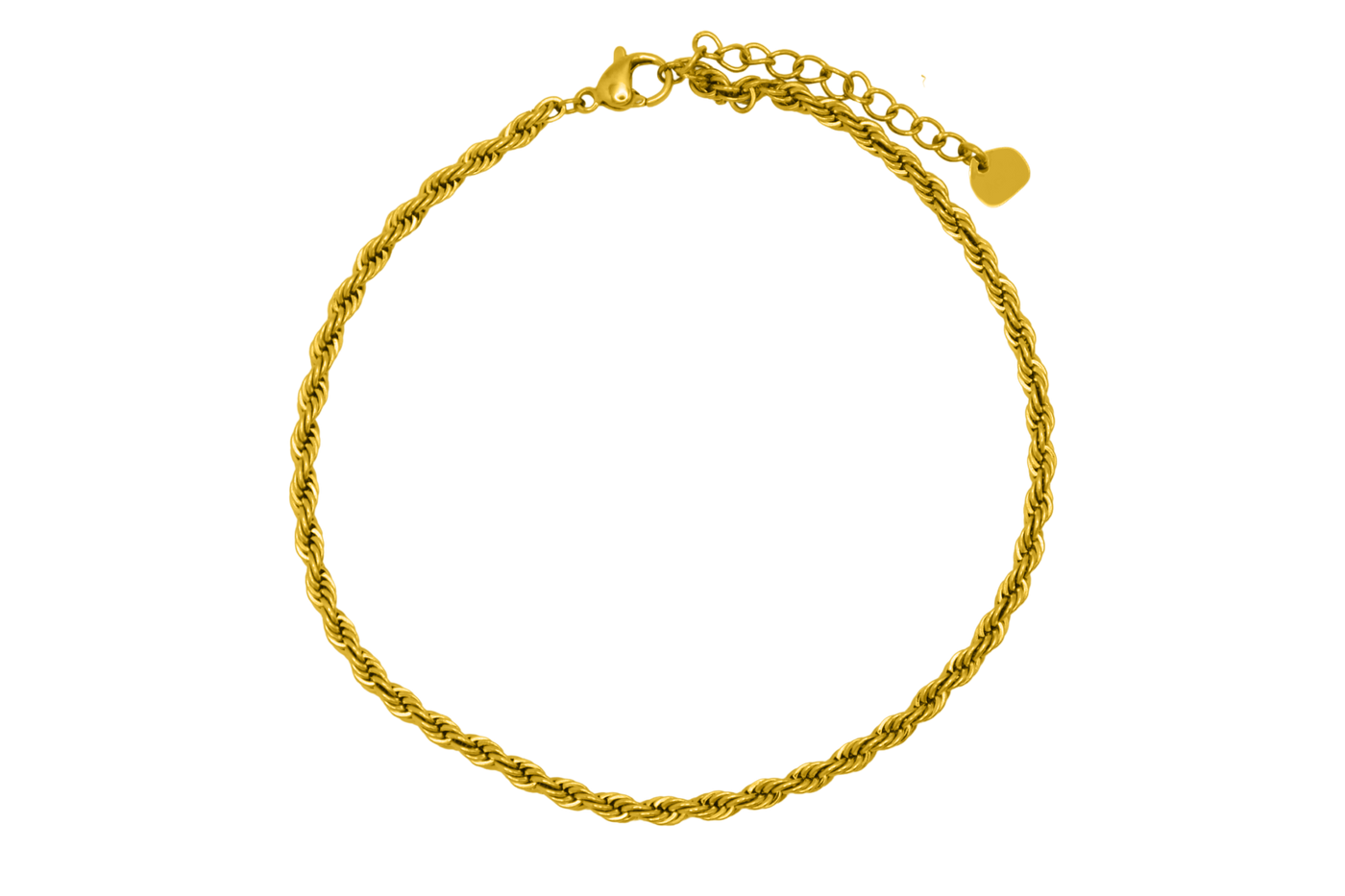 Twisted anklet 14K gold-plated