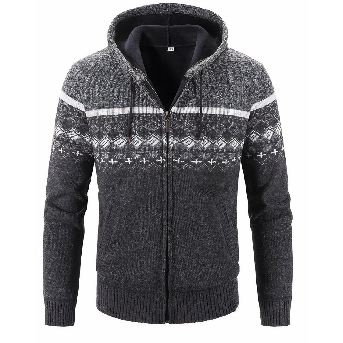 Gavin - Hooded cardigan with zip fastening
