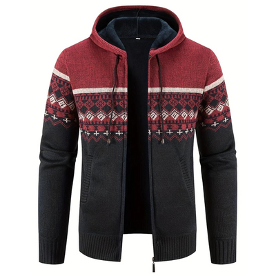 Gavin - Hooded cardigan with zip fastening