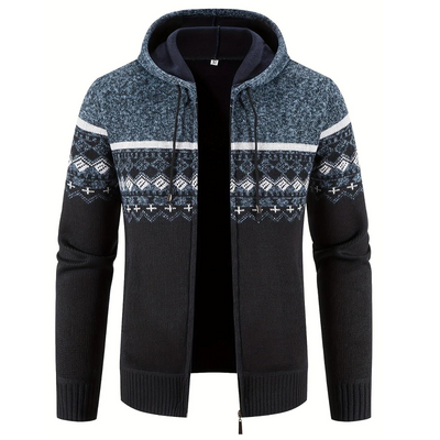 Gavin - Hooded cardigan with zip fastening